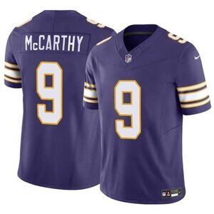 Mens Youths Kids Womens JJ McCarthy Purple Vapor Stitched Jersey